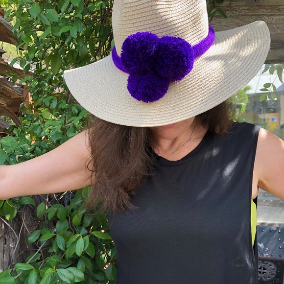 Wayuu Colombian Hat Pom Pom Braided Headband - Picture 2 of 8